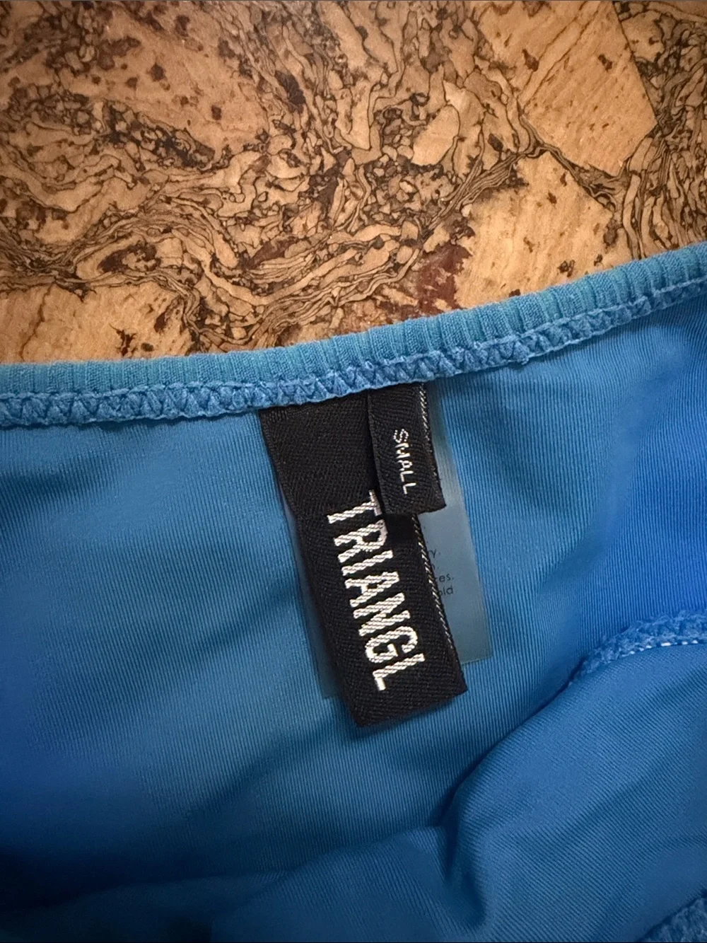 triangl swimwear Electric Blue Ribbed One-Shoulder Bikini Top TOP-XS BOTTOMS-S